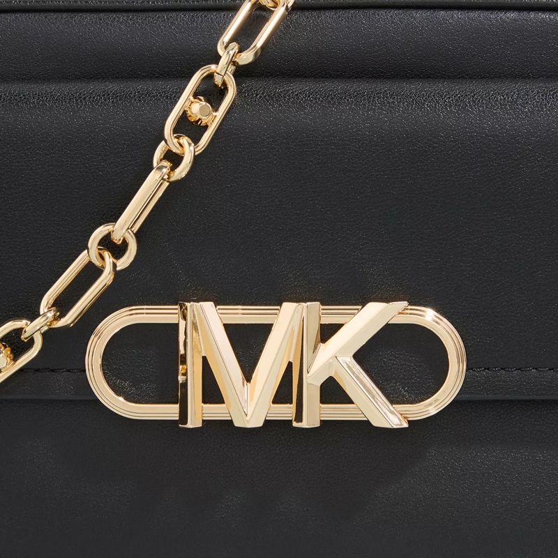 MICHAEL Michael Kors Crossbody Bag Parker Medium Chain Swag Camera Crossbody Black(Image 4)