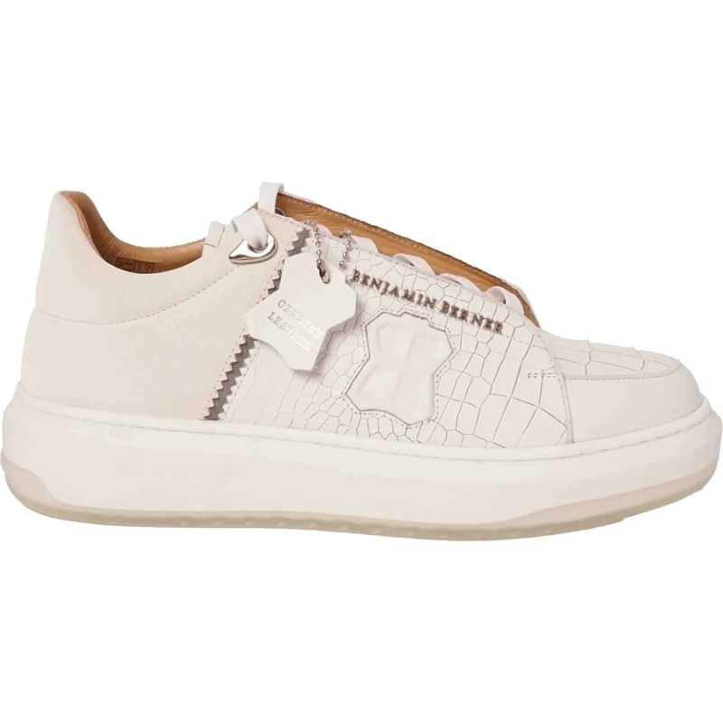 BENJAMIN BERNER Low-Top-Sneaker Benjamin Berner Theo Sneakers Wit Theo Crocodile weiß(Image 4)