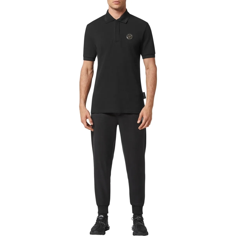 Plein Sport Top Poloshirt Statement schwarz(Image 4)