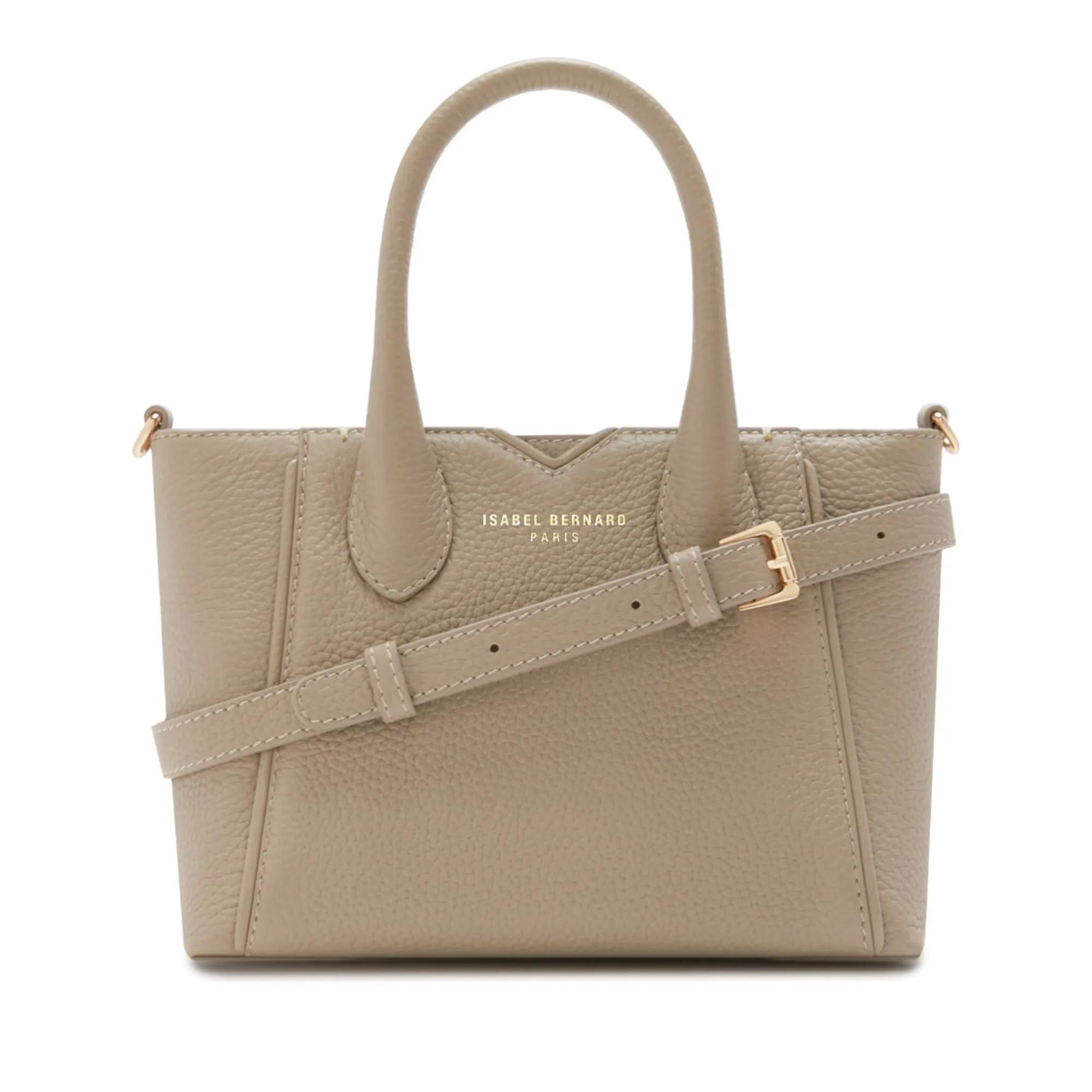 Isabel Bernard Crossbody Bags - Honore Cloe Mini Handtasche - Gr. unisize - in Taupe - für Damen - aus Kalbsleder & Synthetische Fasern