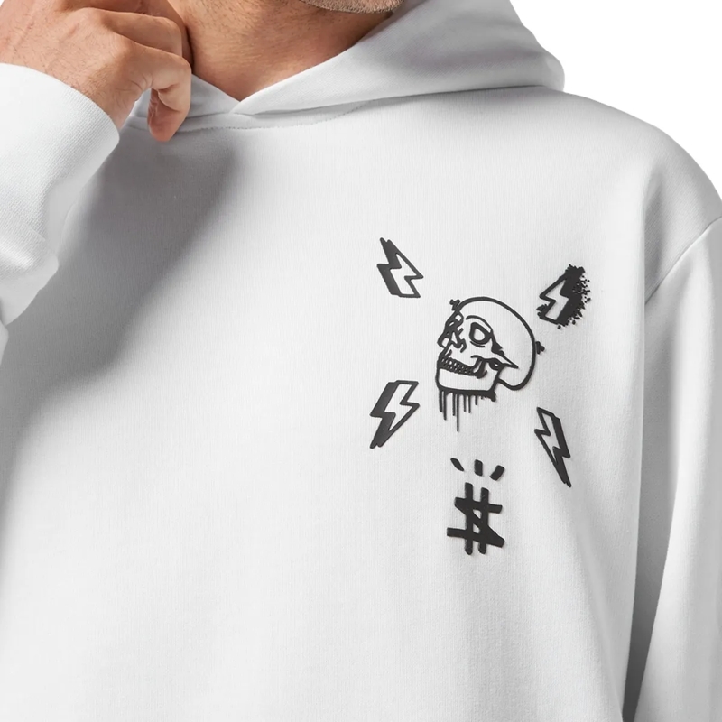 Philipp Plein Top Hoodie Hexagon weiss(Image 5)
