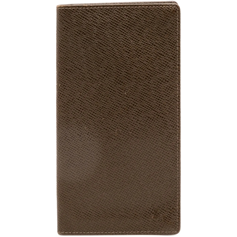 Louis Vuitton Porte-monnaie Taiga Checkbook Wallet braun