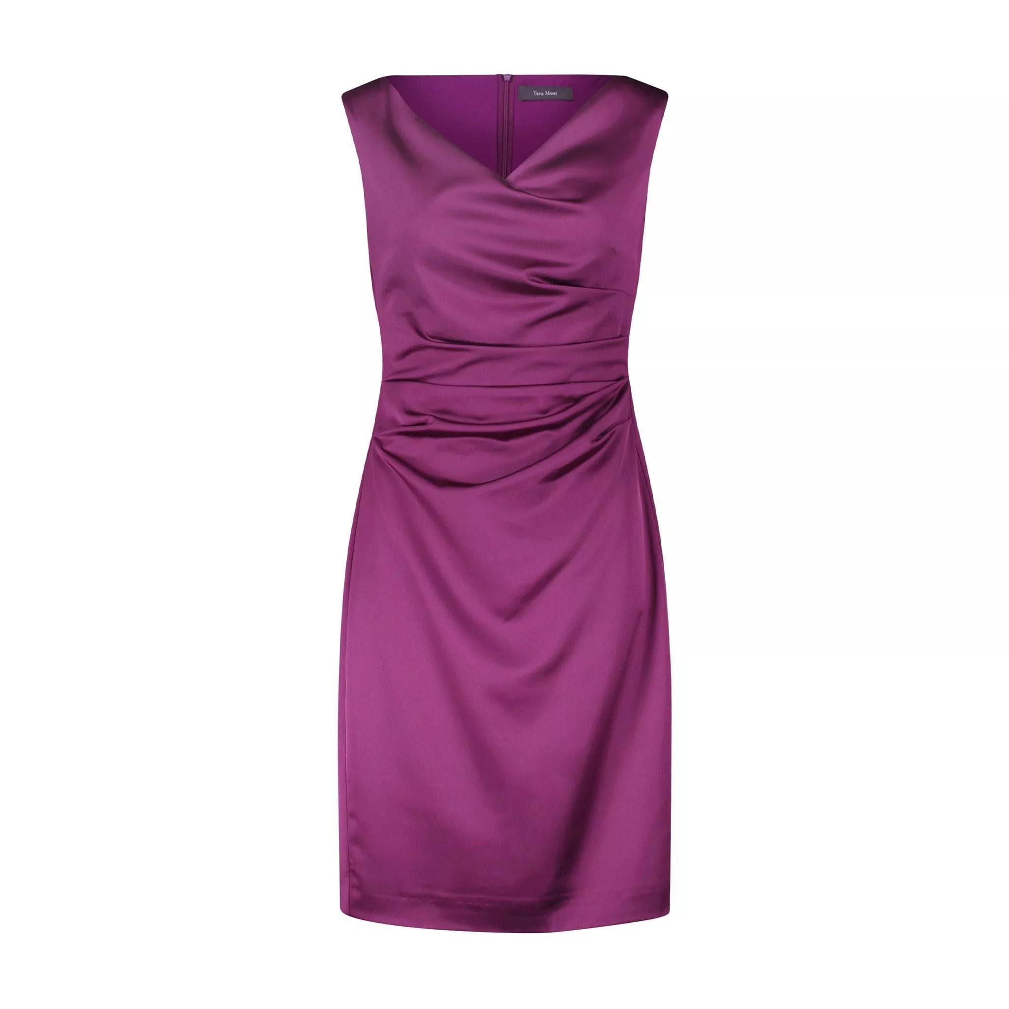 Vera Mont - Cocktailkleid aus Satin 47701851144538 - Größe 36 - purple