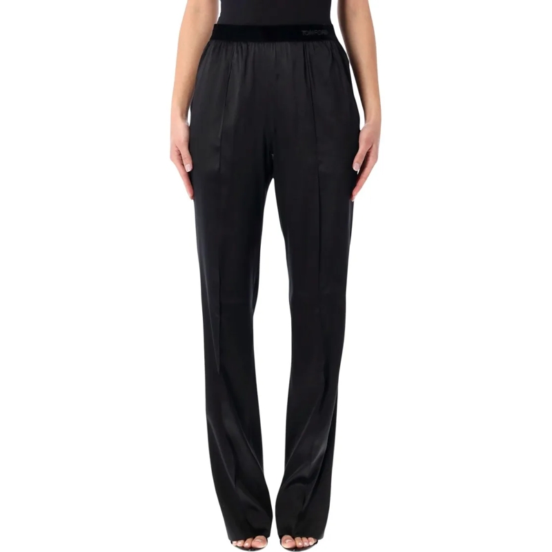 Tom Ford  Stretch Silk Satin Pj Pants Black