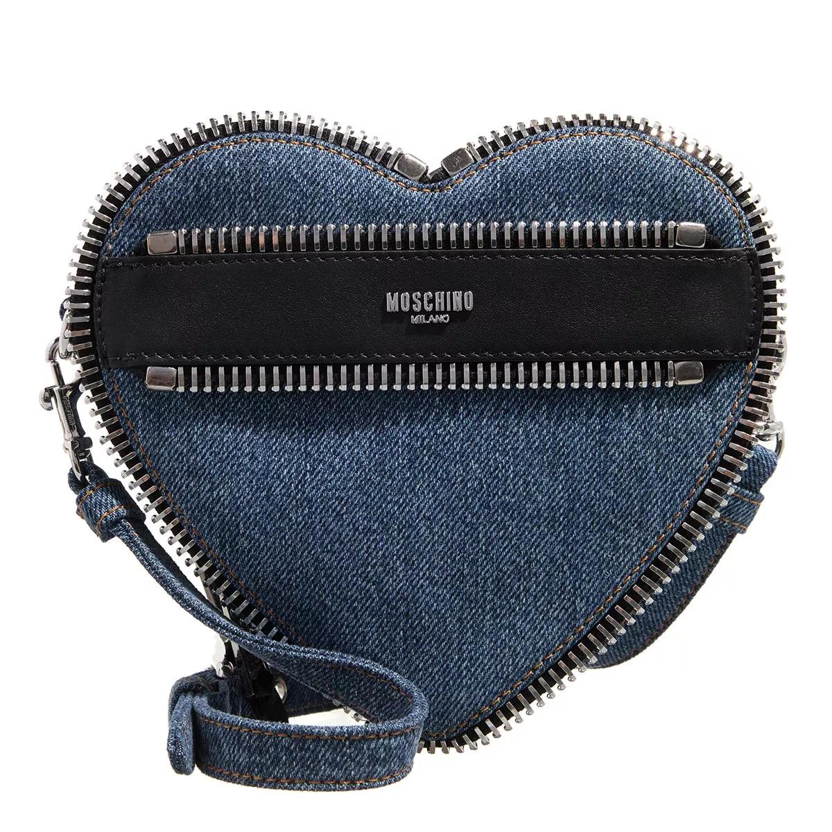 Moschino Crossbody Bags - Moschino Rider-Denim - Gr. unisize - in Blau - für Damen