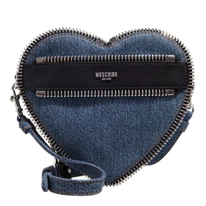 Moschino Crossbody Bag Moschino Rider-Denim Fantasia Blu