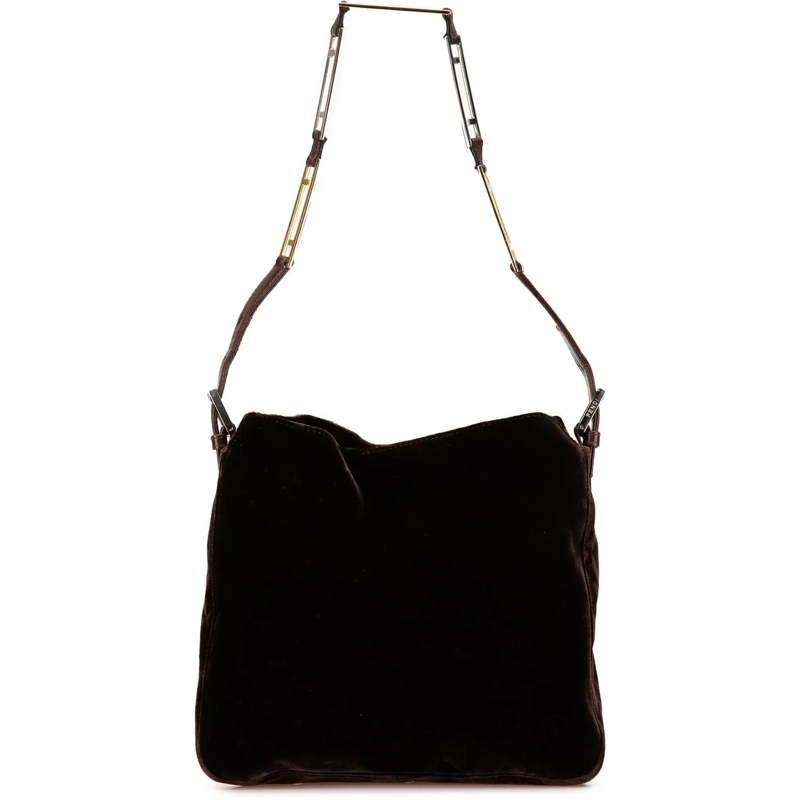Fendi Schultertasche Velvet Shoulder Bag braun