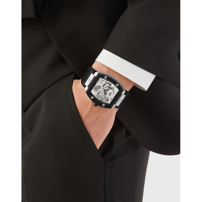 Philipp Plein Quarzuhr Quarz-Analoguhr The $Keleton schwarz(Image 4)