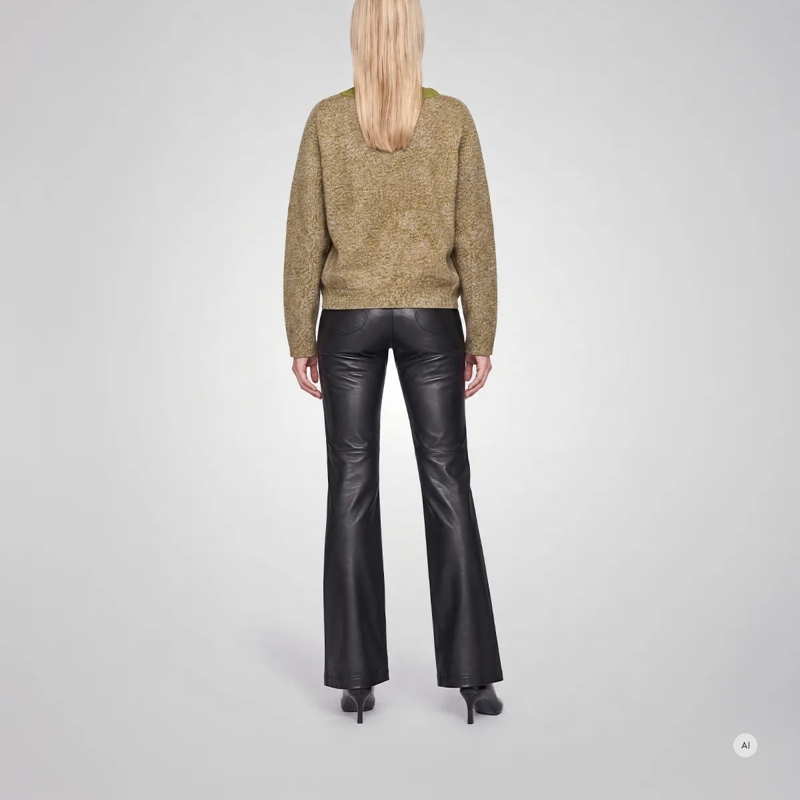 Marc Aurel Pullover- Rippen-Abschlüsse- 3-farbige Aufteilu sand