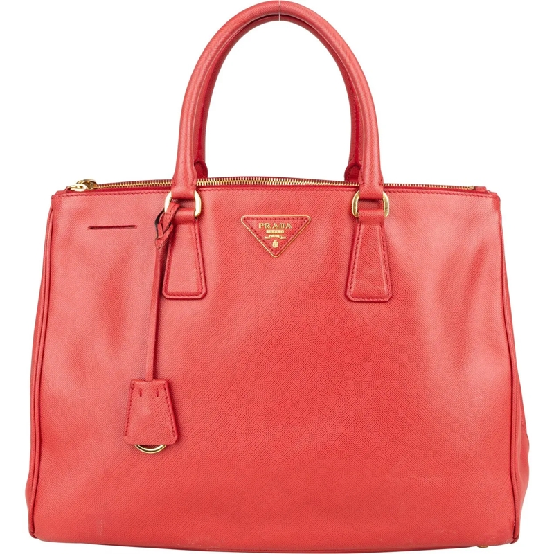 Prada Tote Prada Red Saffiano Leather Galleria Handbag rot