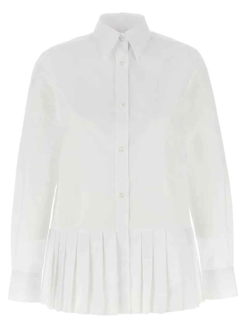 Thumbnail - Thom Browne - 'Pleated' Shirt - Größe 42 - weiß