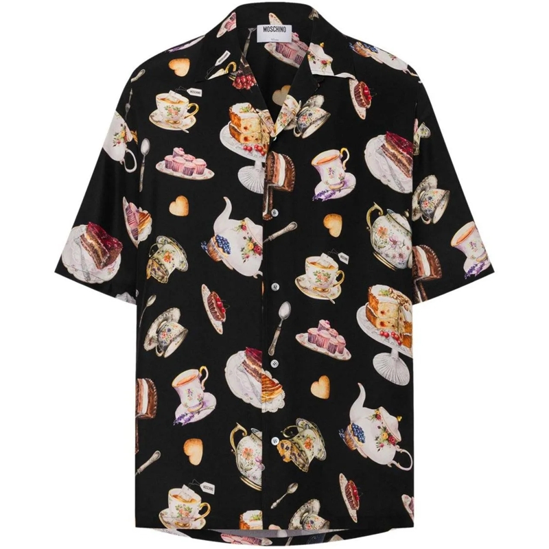 Moschino Legeres Oberteil Shirts Black schwarz