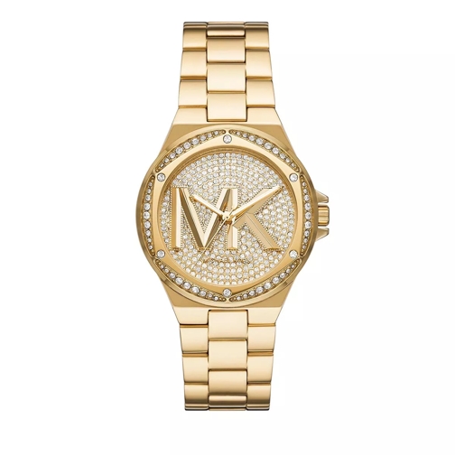 Michael Kors Lennox Three-Hand Stainless Steel Watch Gold Quartz Horloge