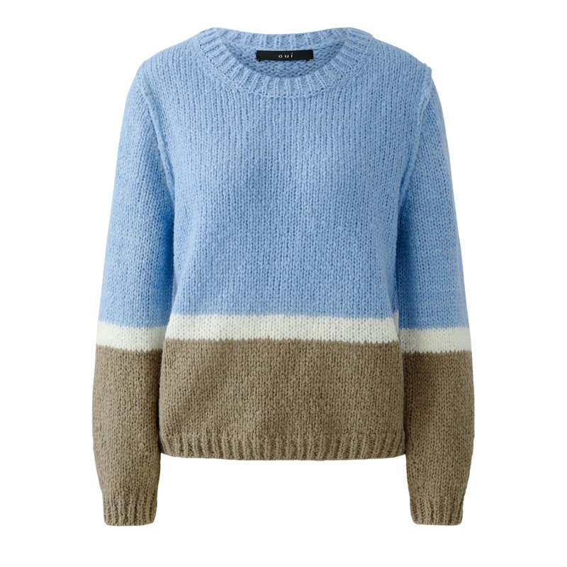 Oui Pullover Pullover hell-blau