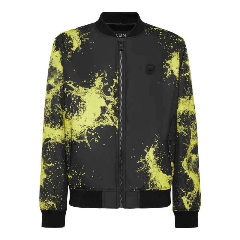 Plein Sport Daunenjacke Bomber Splash schwarz