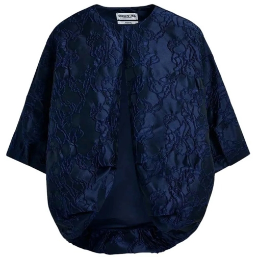 Essentiel Antwerp  Veste courte jaquard relief Navy Genuine Evening B mehrfarbig