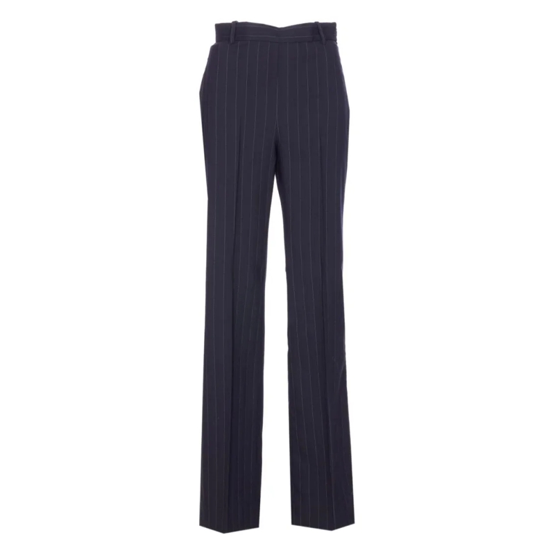 Pinko  Tailored Blue And White Pinstripe Trousers Black