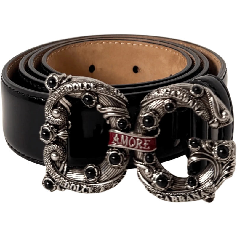 Dolce&Gabbana Gürtel Dolce & Gabbana Amore Gurtel Gro�e 95 Schwarz / ne schwarz