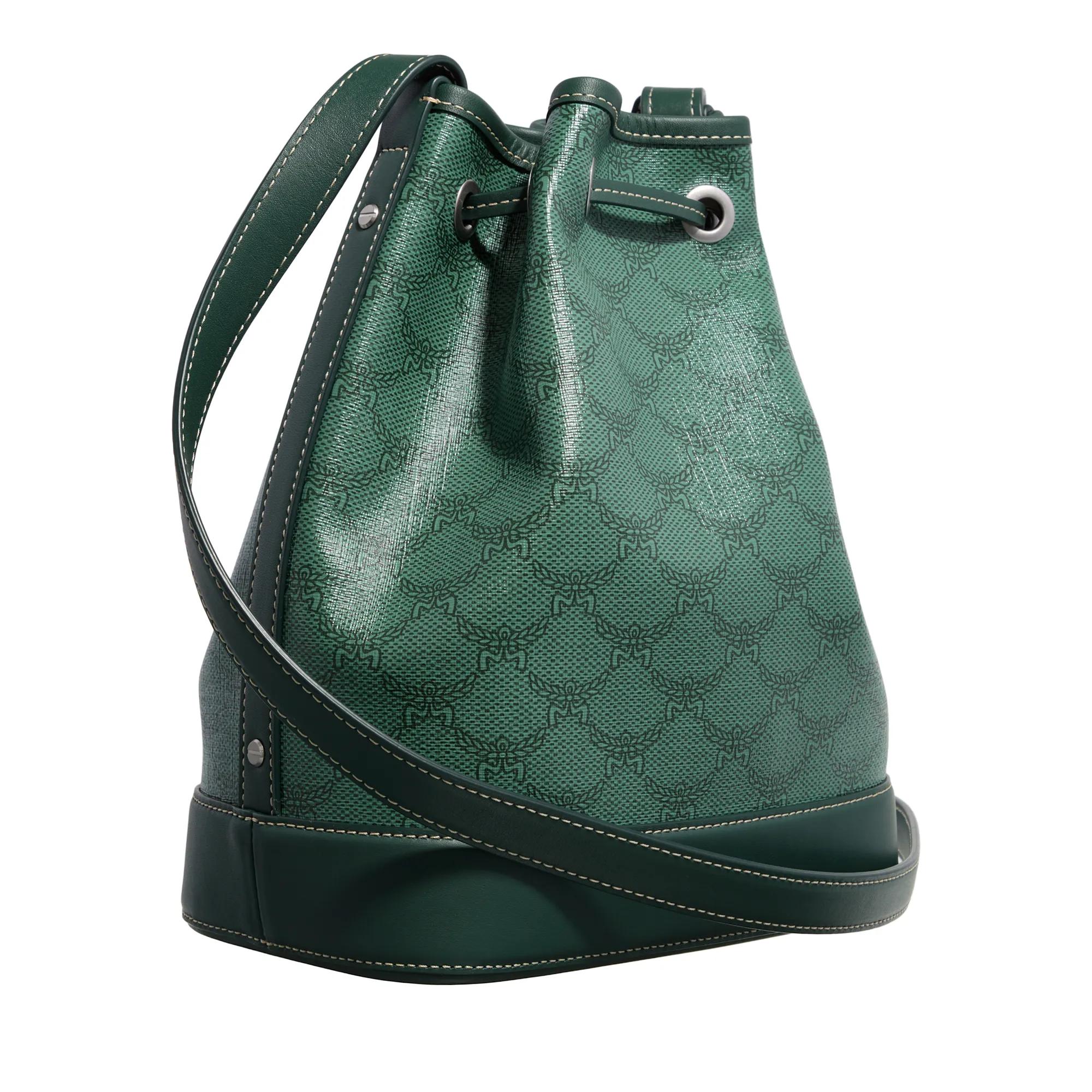 MCM Bucket bags Himmel Lts Drawstring Med G0 in groen