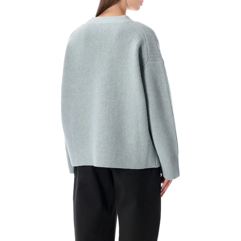 Studio Nicholson Vest Whitt Merino Wool Cardigan Grey