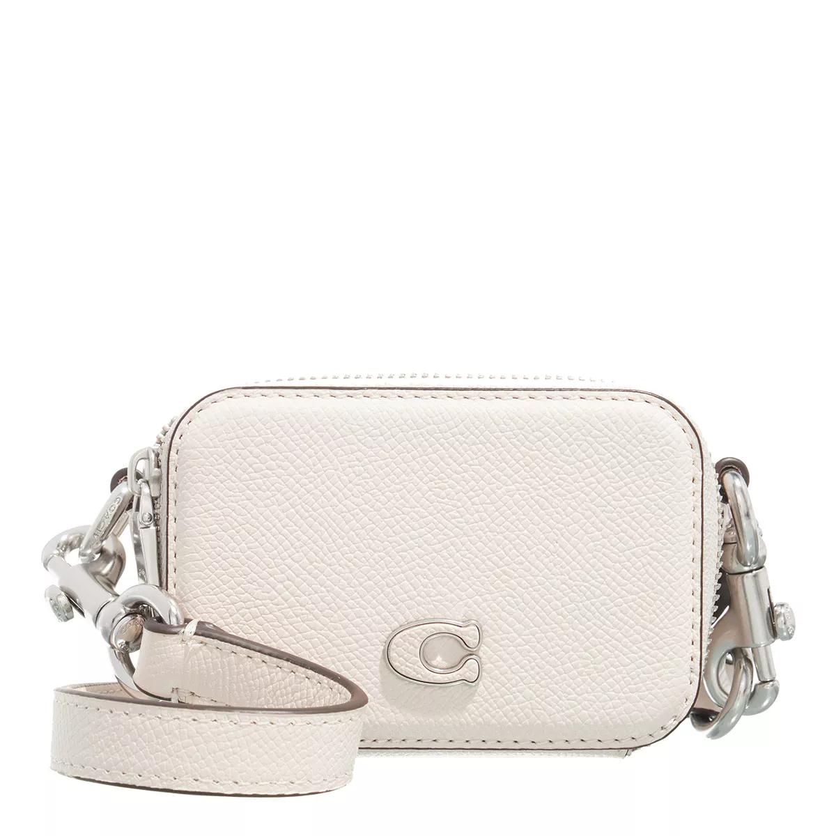 Coach Crossbody Pouch In Crossgrain Leather Chalk | Micro Bag