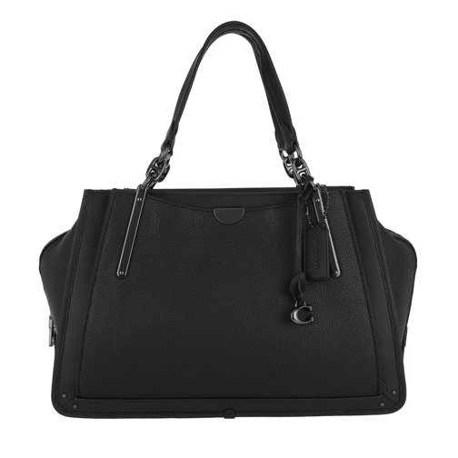 Coach Mixed Leather Pebbled Dreamer 36 Black Tote