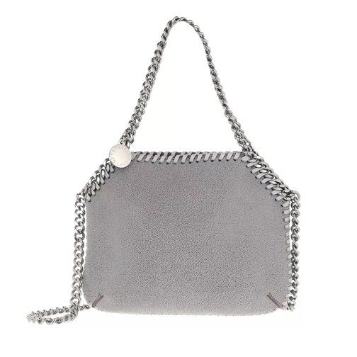 Stella McCartney Falabella Mini Shoulder Bag Leather Light Grey Borsetta a tracolla