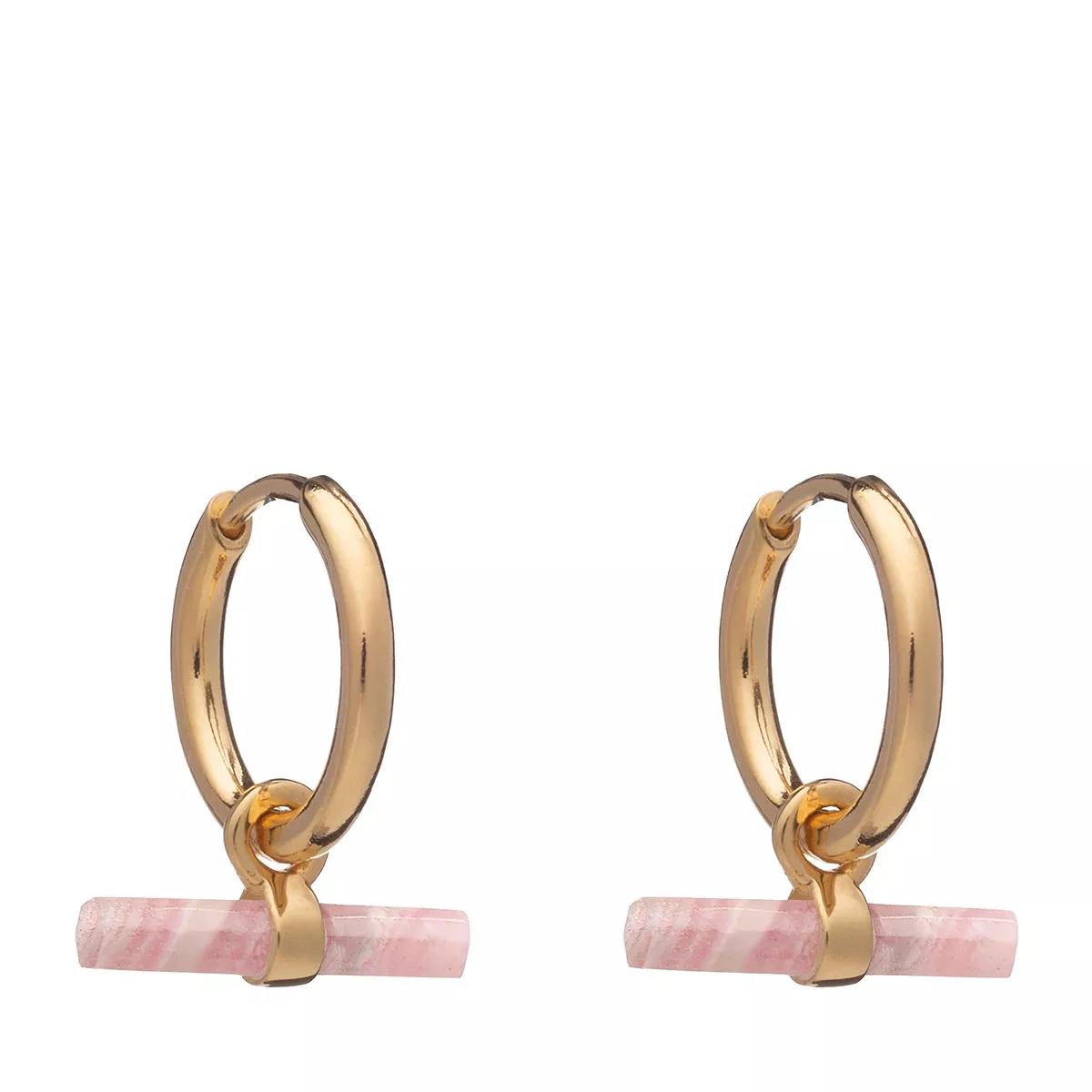 Rachel Jackson London Ohrringe - 22K Plated Mini T Bar Huggie Hoop Earrings - Gr. unisize - in Gold - für Damen