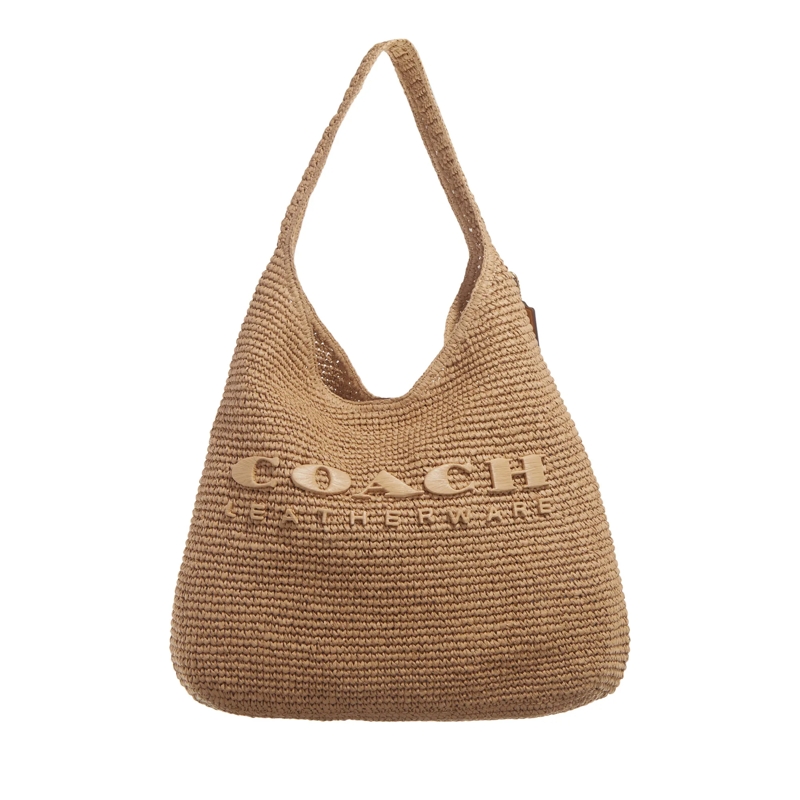 Coach Tote Straw Bk 39;Brass/Nat B4/Natural