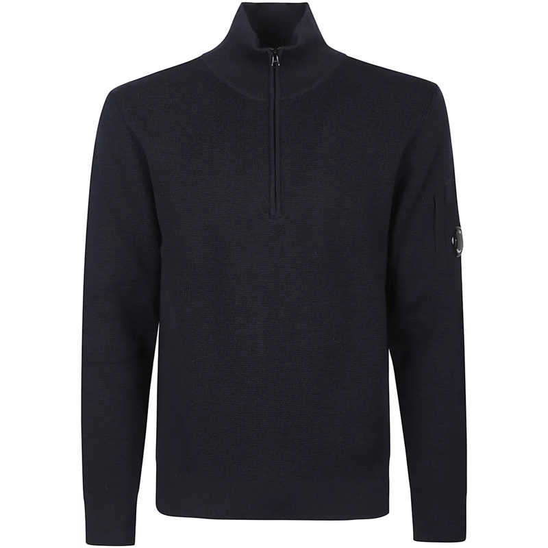 CP Company  Half Zip Sweater Blue blau