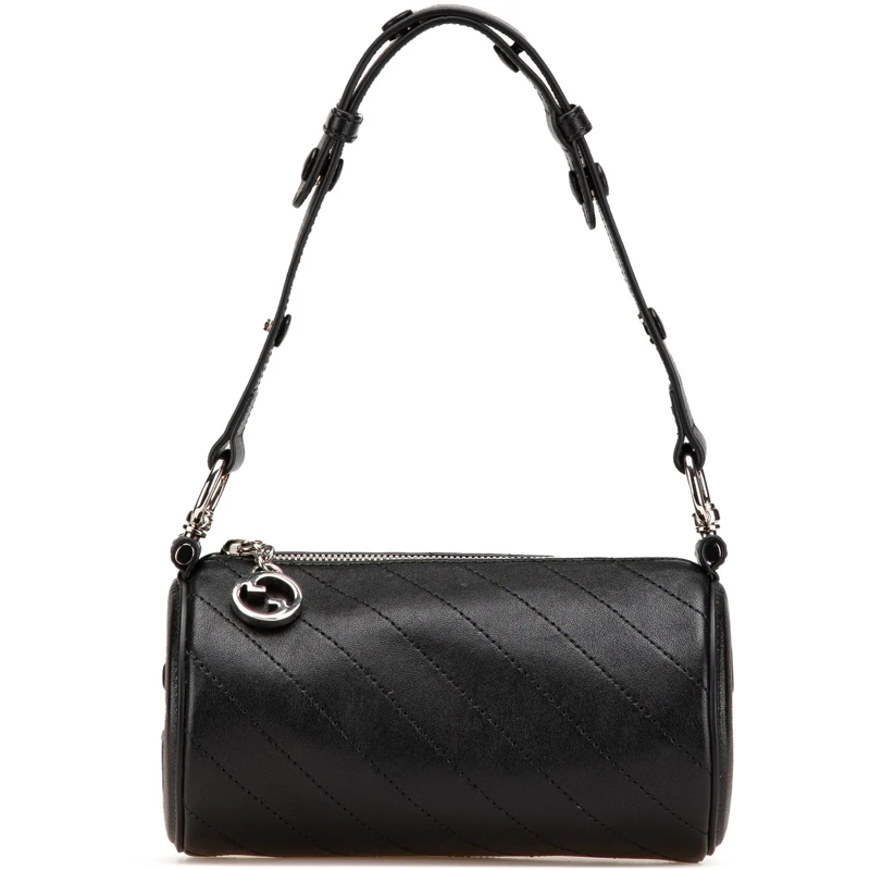 Gucci Sac à bandoulière Mini Leather Blondie Barrel Shoulder Bag schwarz
