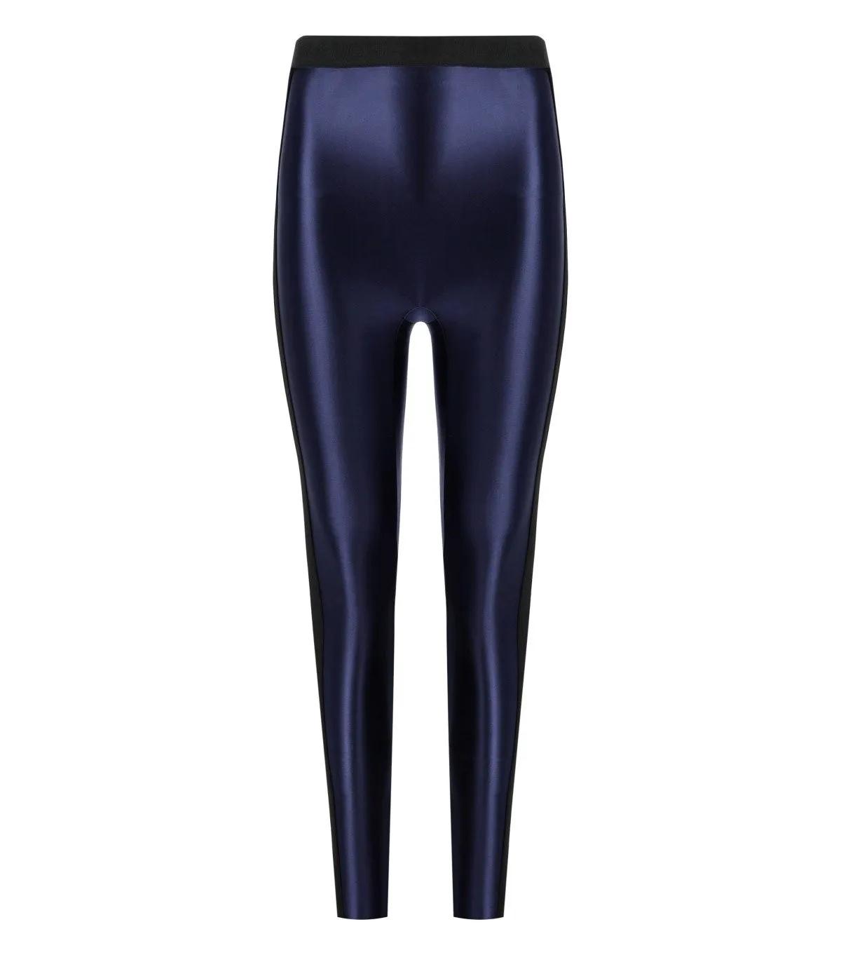 Elisabetta Franchi - ELISABETTA FRANCHI MARINEBLUAUE LYCRA-LEGGINGS - Größe 38 - blau