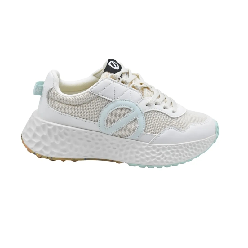 No Name Lage-top sneaker Purple-Yellow-Dove Low Platform Shoes White