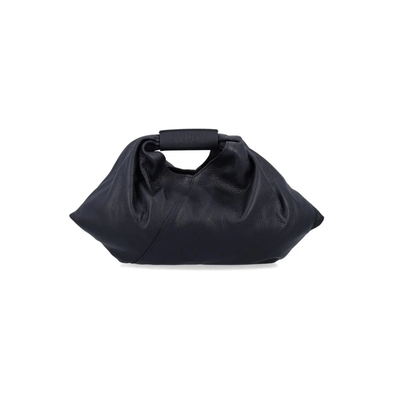 MM6 Maison Margiela Crossbodytas Grainy Leather Japanese Bag With Structured Design Black