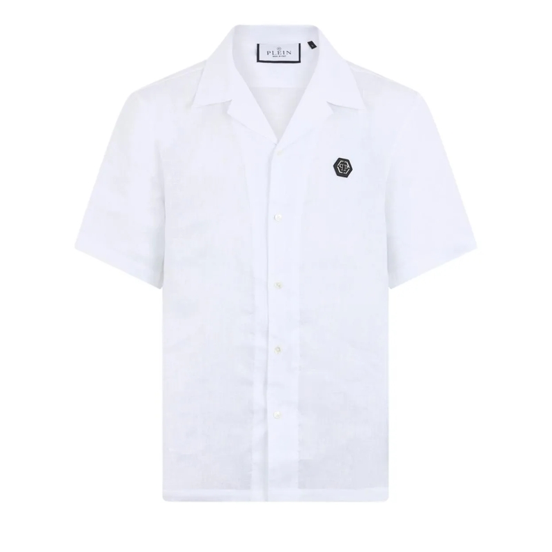 Philipp Plein Hemd Bowling Shirt Basic weiss