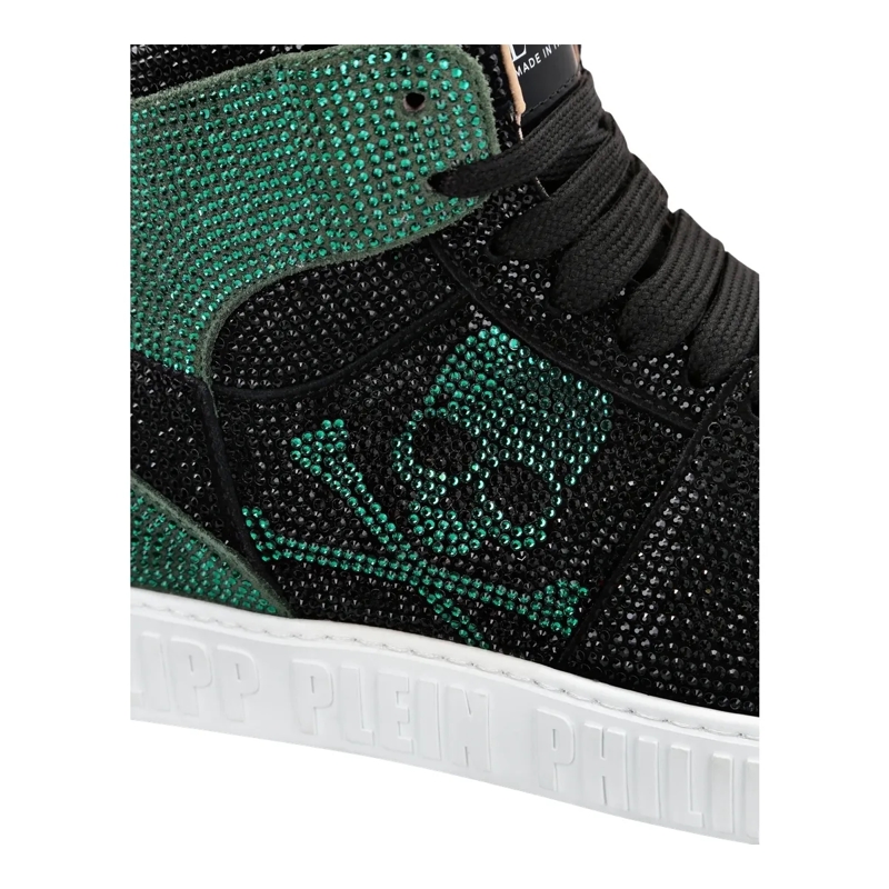 Philipp Plein Low-Top-Sneaker Hightop-Sneaker Notorious Mit Schmucksteinen grün(Image 5)