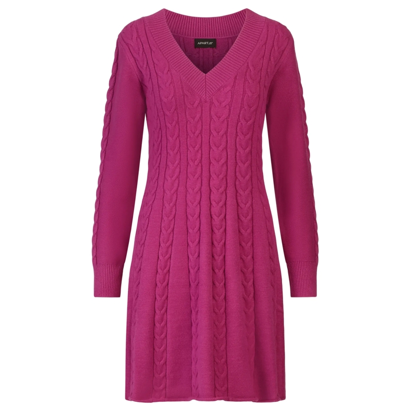 Apart Strickkleid Strickkleid lila