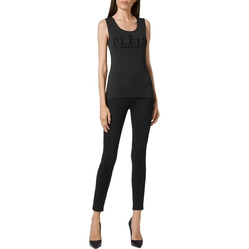Philipp Plein Top Tanktop Iconic Plein creme(Image 4)