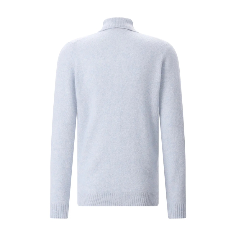 FILIPPO DE LAURENTIIS Polo Pullover aus Kaschmir-Seide-Mix weiß(Image 2)