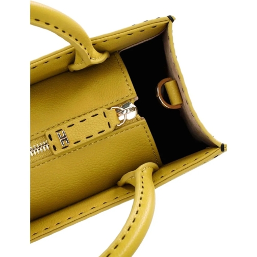 Elisabetta Franchi Sac à bandoulière Curry Pebbled Leather-Effect Handbag Yellow (Image 5)
