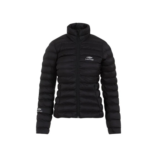 Balenciaga Ski Fitted Black Polyamide Puffer Jacket Black Overgangsjas