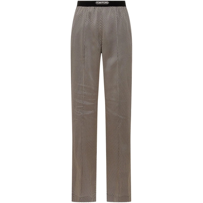 Tom Ford Jogginghose Pantaloni con Stampa Pois taupe