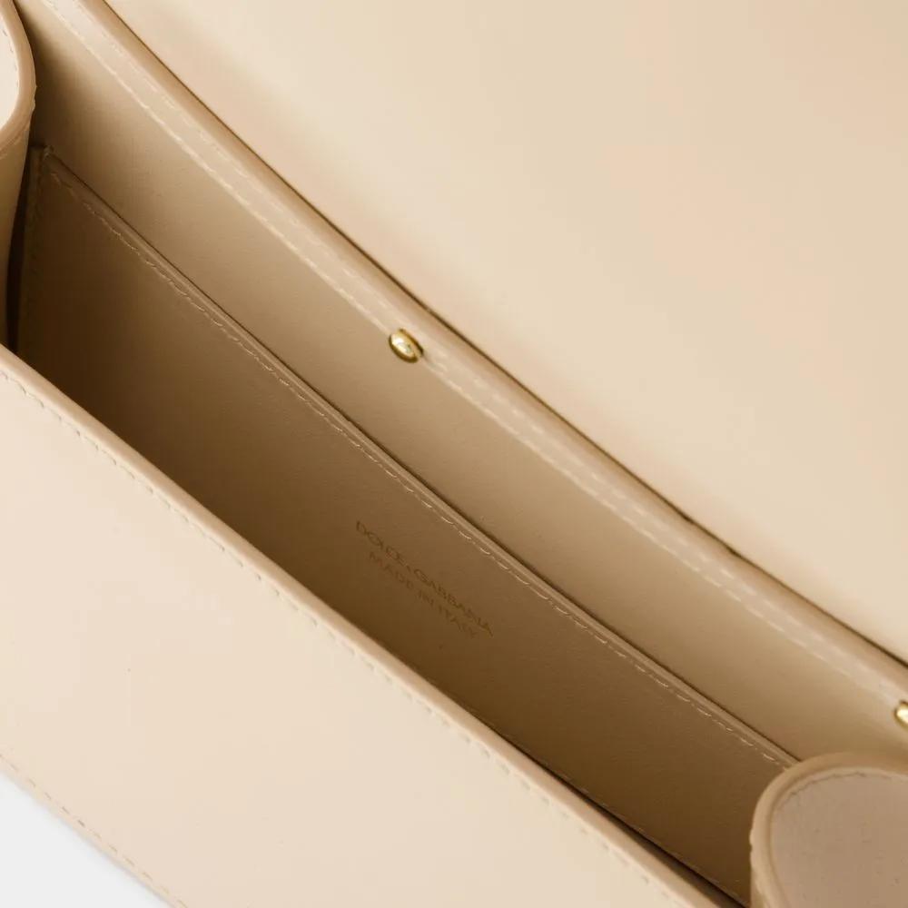 Dolce&Gabbana Shoppers Shoulder Bag 3.5 Leather Beige in beige