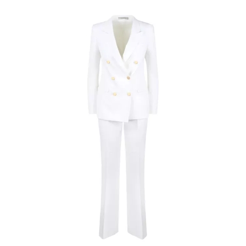 Tagliatore Jersey Double-Breasted Suit White 