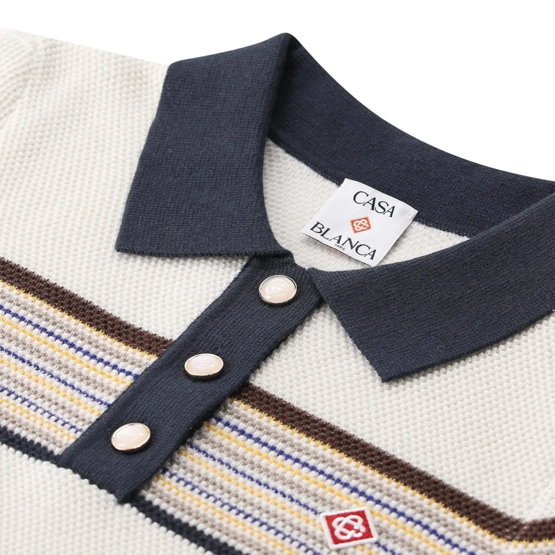 Casablanca Poloshirt Poloshirt aus Baumwoll-Mix weiß(Image 3)