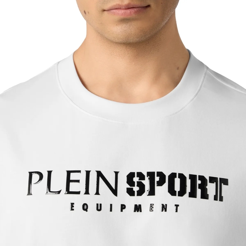 Plein Sport T-Shirt Round Neck T-Shirt Reflective Scratch weiss(Image 5)