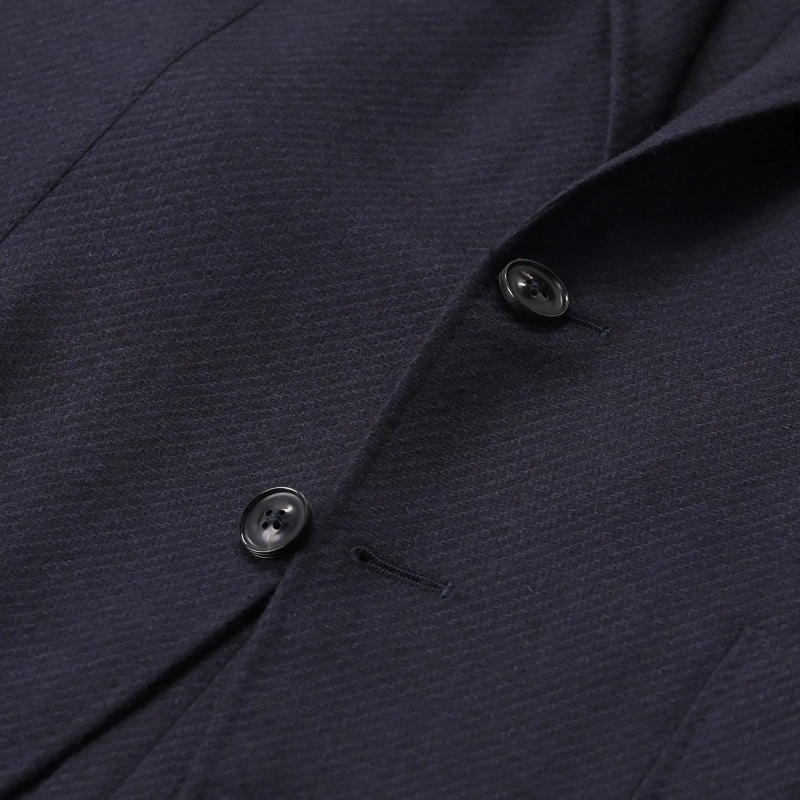 Canali Anzugjacke Sakko mit Kaschmir & Seide blau(Image 4)