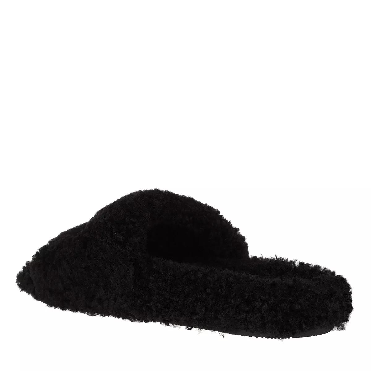 Balenciaga Black Furry Slides