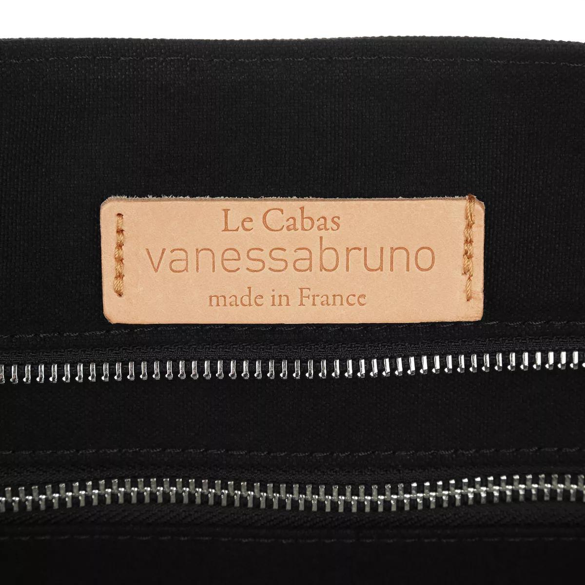 Vanessa Bruno Totes Cabas Zipper Tote Cotton Medium Noir in zwart