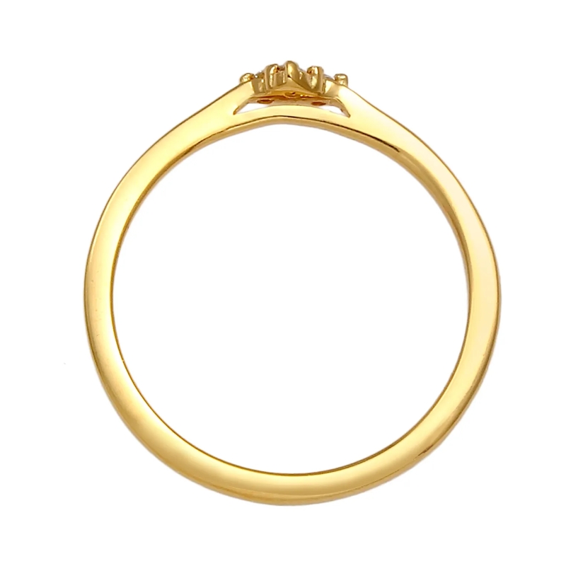 Elli Diamantring Ring Verlobung Klassisch Diamant 0.06 ct. 925 Silb gold(Image 7)